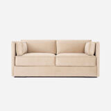 Canapé haga beige velour, design scandinave