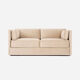 Canapé haga beige velour, design scandinave