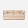 Canapé haga beige velour, design scandinave