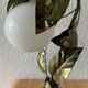 Lampe feuilles métal doré vintage
