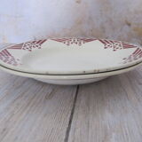 2 hollow plates made of Saint Amand earthenware