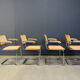 Set of 4 stackable vintage Marcel Breuer style armchairs, made in Italy, 1970s