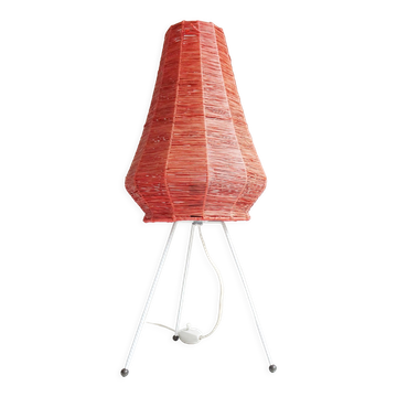 Lampe de table avec abat-jour en raphia
