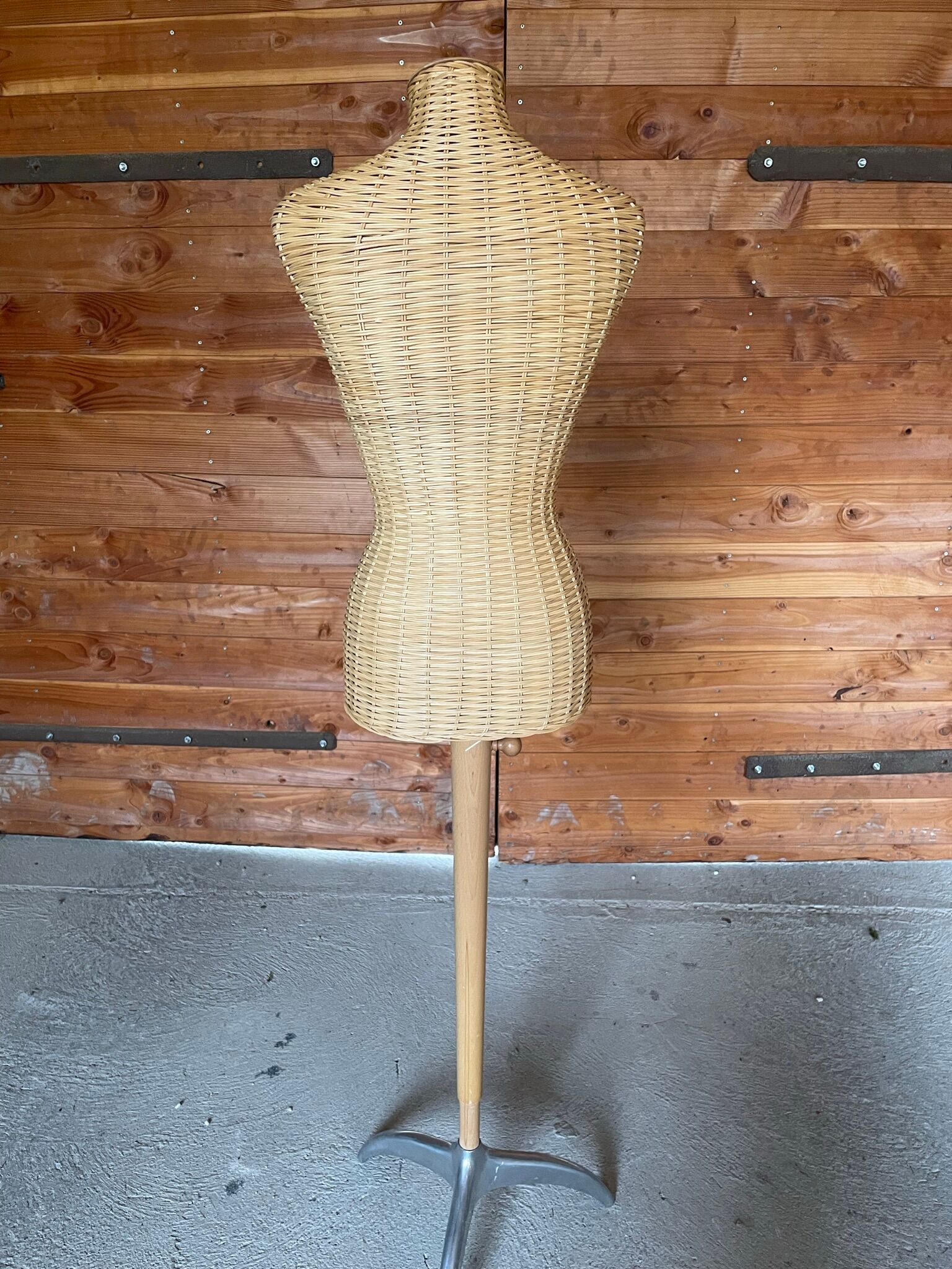 Vintage rattan mannequin