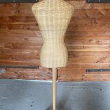 Vintage rattan mannequin