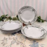 6 Saint Amand "Medallion" deep plates