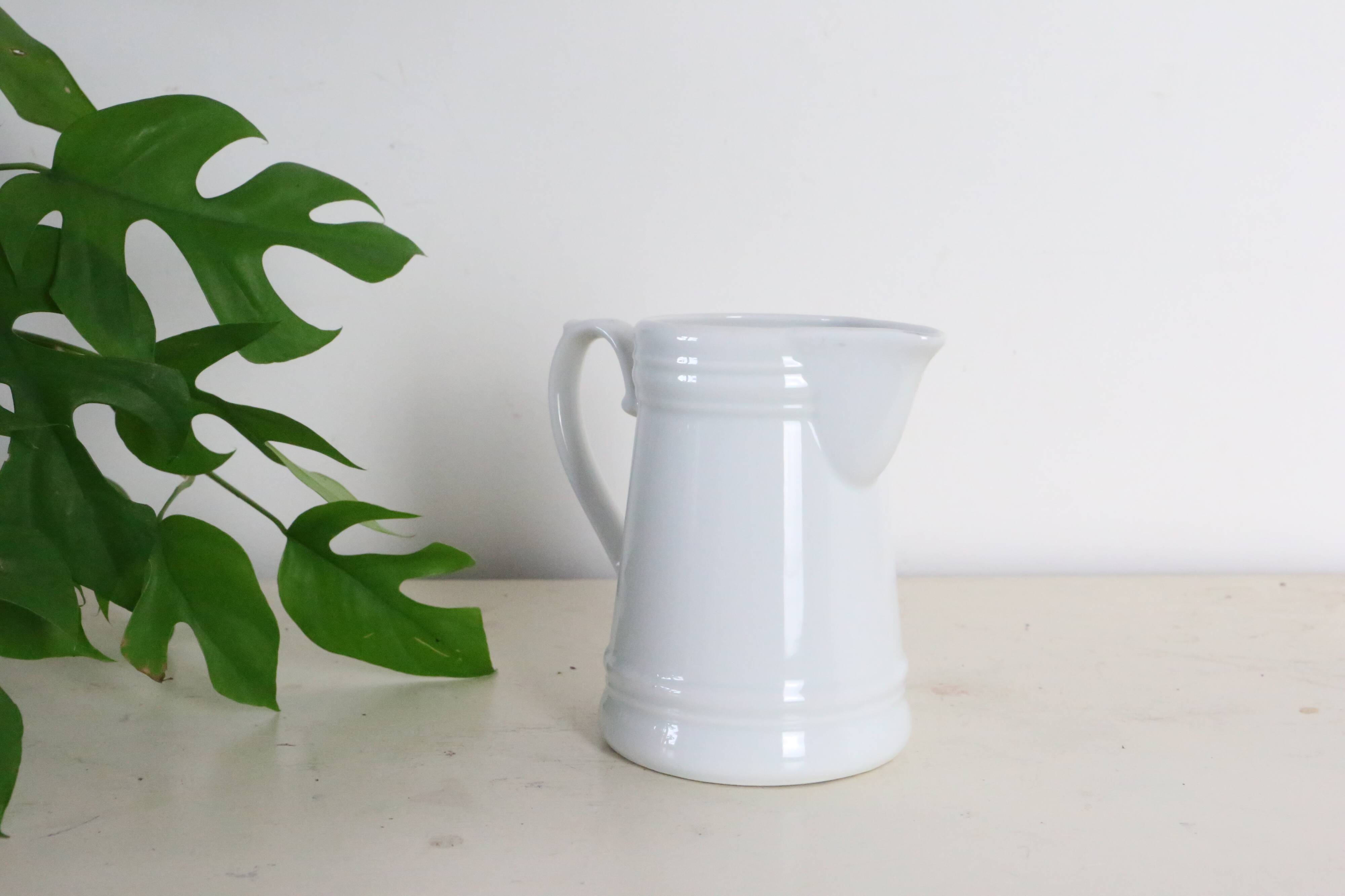 Water pitcher, white porcelain, 1960s vintage German
