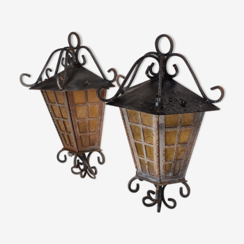 2 wall lanterns style 1920 in their juice 40x25