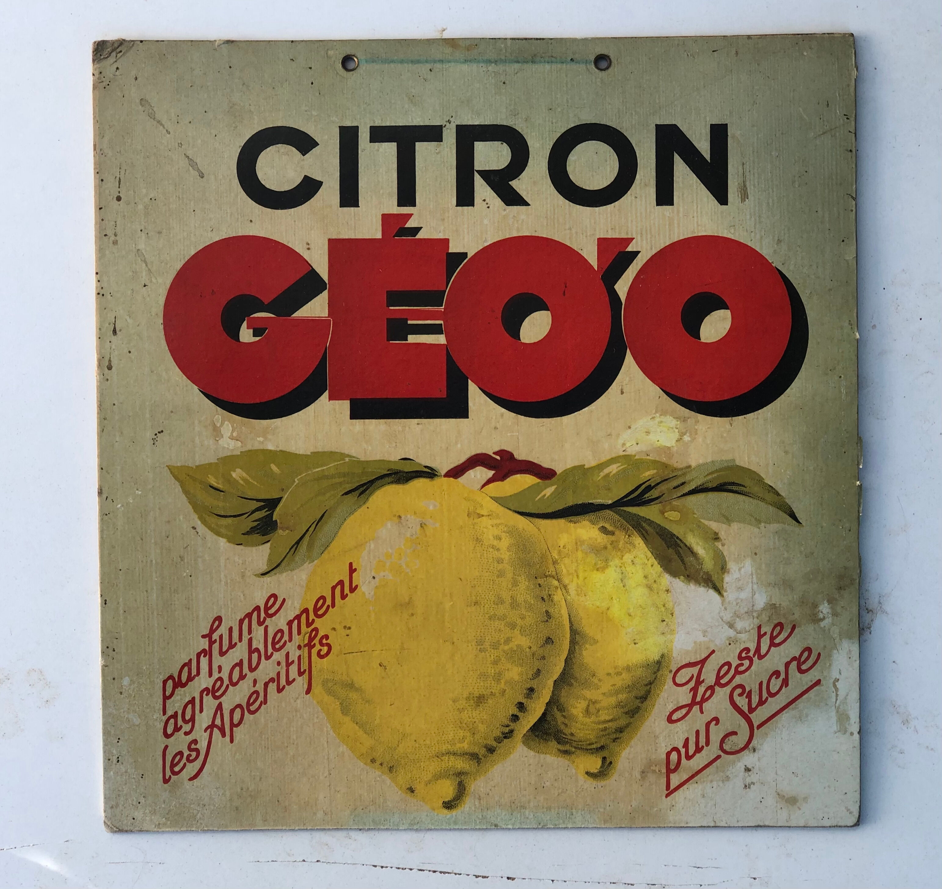 Lemon advertising plate