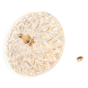 Grand superb Sputnik floral chandelier in glass and brass, Germany, 1960s.