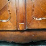 Louis XV cabinet with gendarme hat in solid cherry wood 18th century