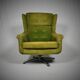 Design Scandinavian Leather rocking chair by Peem, 1970´s.