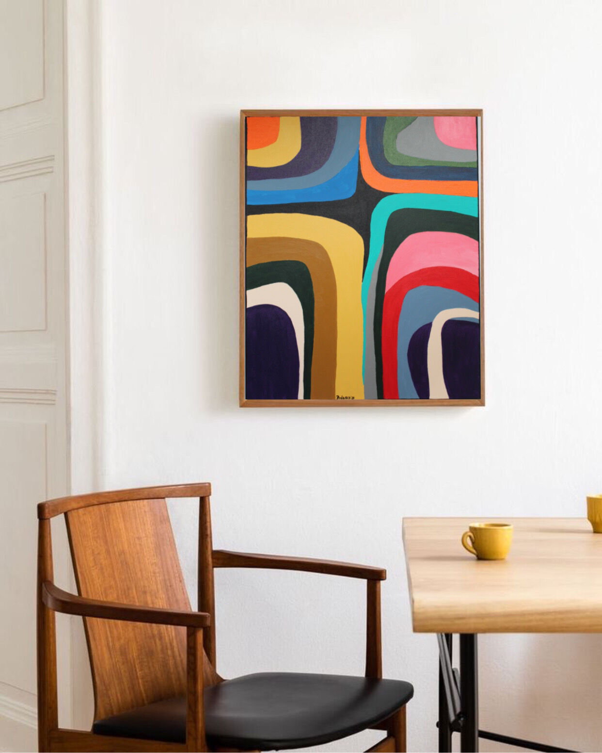 Colorful acrylic canvas for living room "Rainbow"