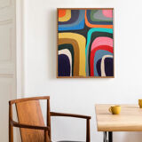 Colorful acrylic canvas for living room "Rainbow"