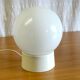 Table lamp white glass globe – 60s/70s