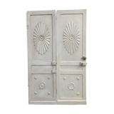 Pair of doors with wood molding