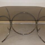 Smoked glass table year 70
