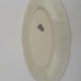 Lunéville earthenware ravine KG pattern pink flowers L 27 cm