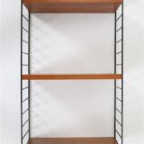 Original String shelf / Kajsa & Nisse Strinning / teak / modern mid-century design / black / 75x40x20cm