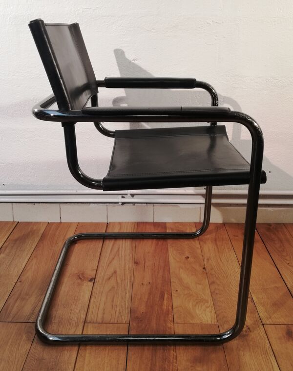 fauteuil En cuir noir