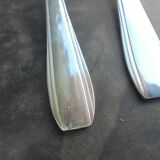 12 Art Deco silver metal forks