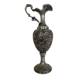 Ewer, Mauro Manetti art foundry, floral embossed decoration and bird's head handle