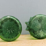 Pair of vases with collars, blown glass