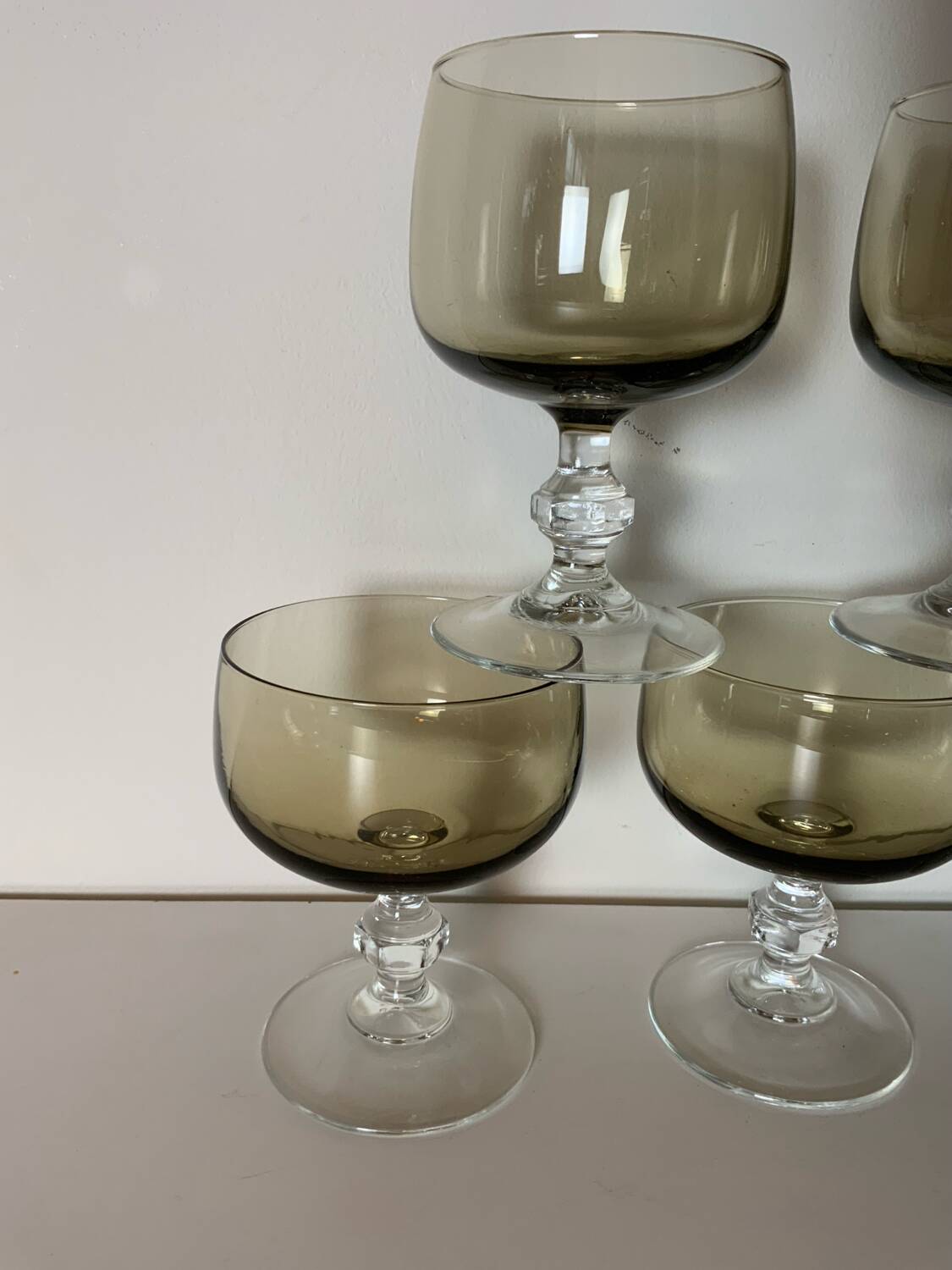 Verres à pied vintage 70´