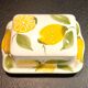 Lemon décor butter dish