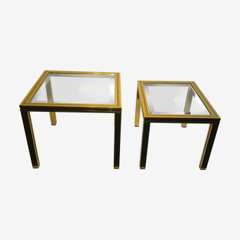 70s golden metal gigogne table