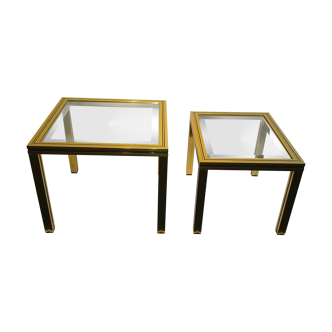 70s golden metal gigogne table