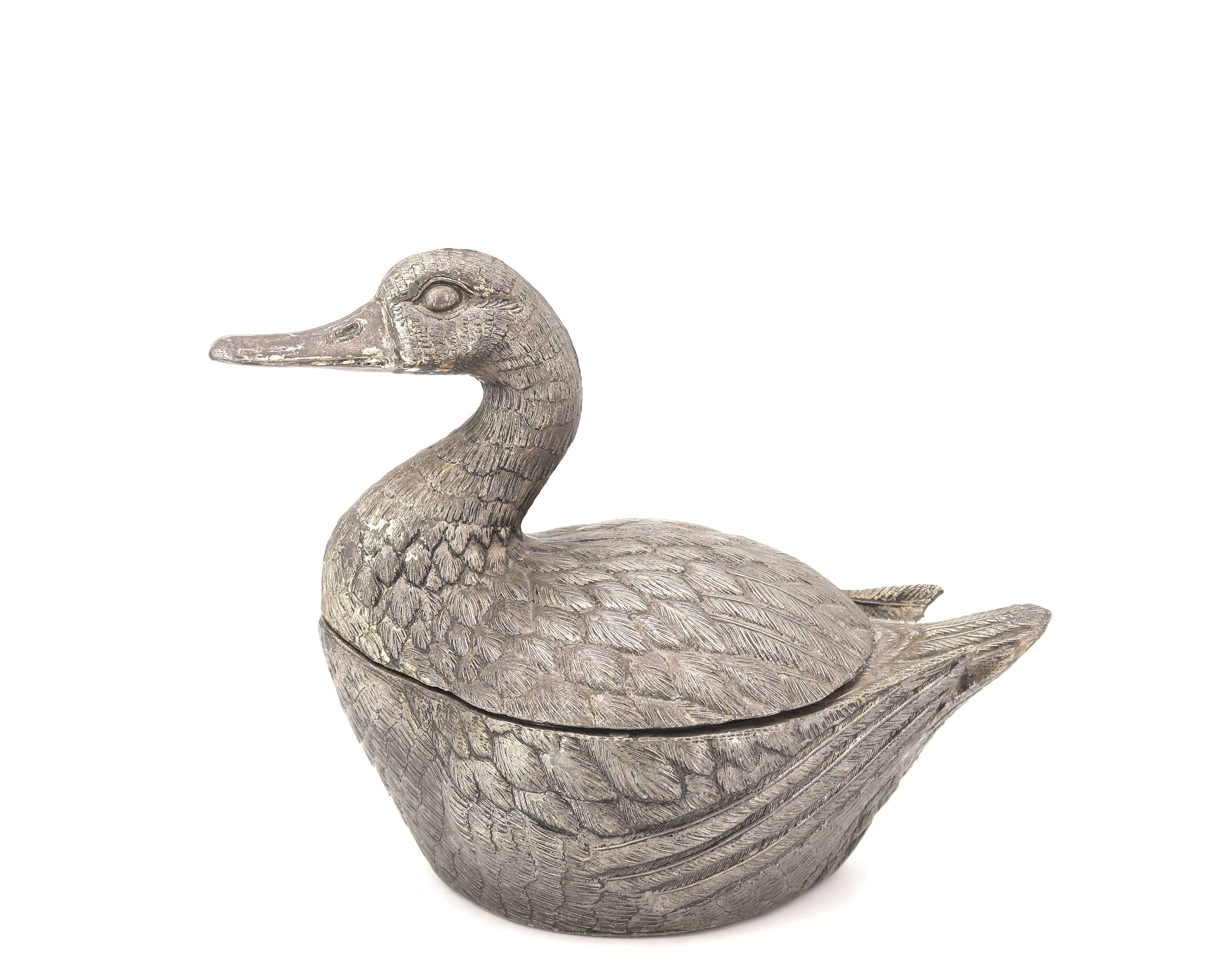 Duck ice bucket by Mauro Manetti, Made in Italy, 70s