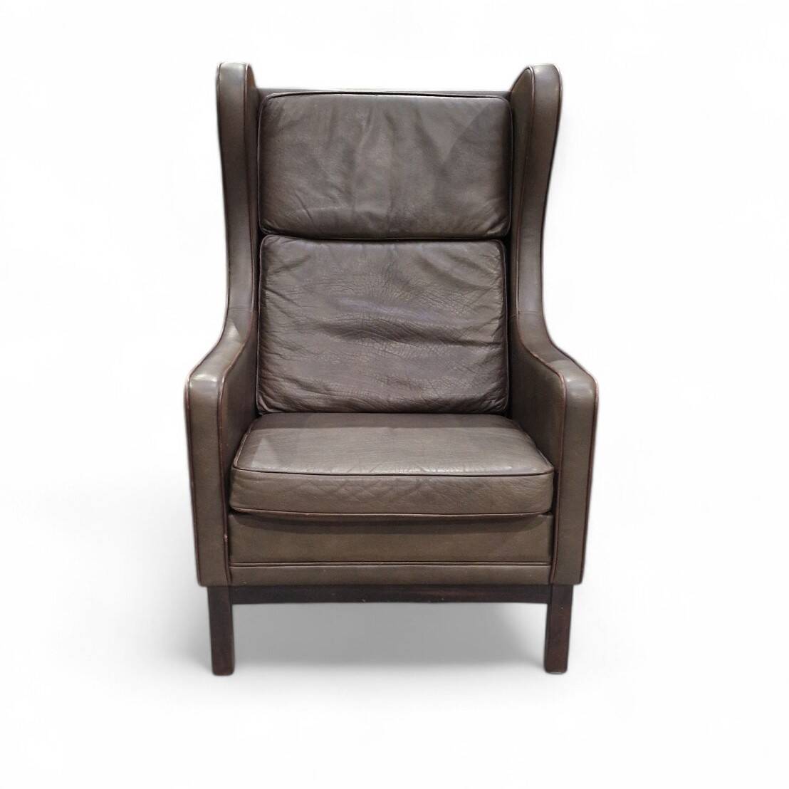 Vintage Scandinavian leather armchair