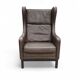 Vintage Scandinavian leather armchair