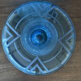 Beautiful large glass bowl signed André Delatte - Nancy