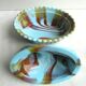 Sweet sugar candy Vallérysthal, blue opaline marbled with brown: Hen on nest