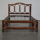 Vintage bamboo/rattan manou bed from the 70s with original spiral base
