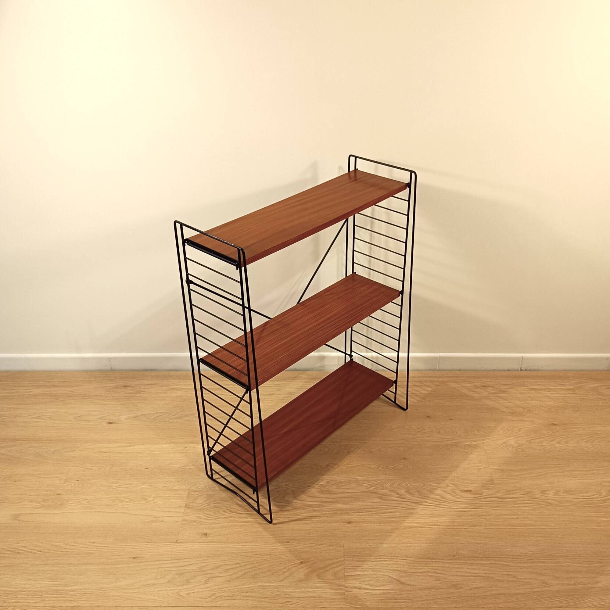 Free-Standing Rack with Wooden Shelves by A. Dekker for Tomado