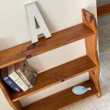 Shelf to stand or hang with 3 vintage wood trays