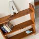 Shelf to stand or hang with 3 vintage wood trays