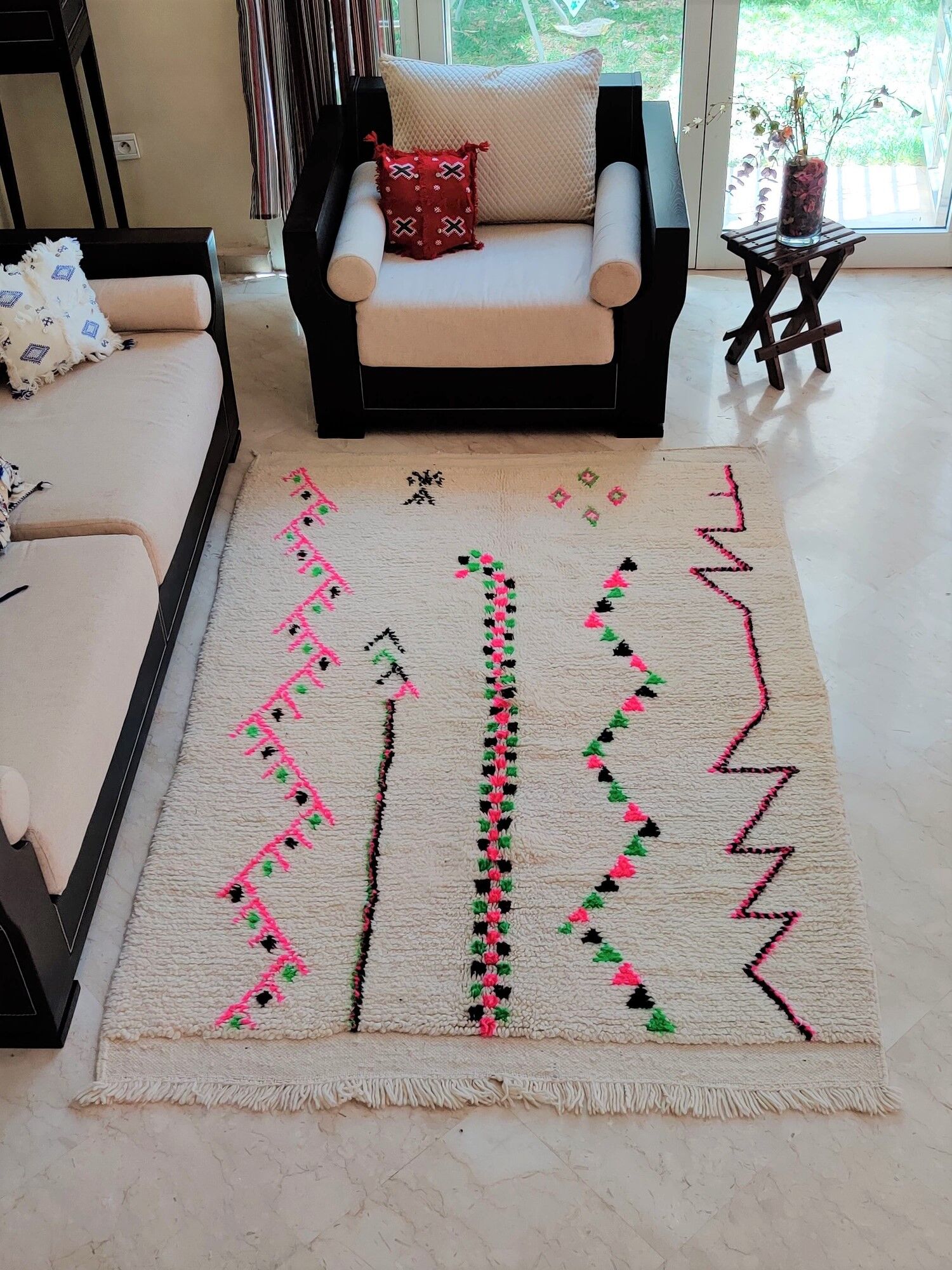 Tapis Berbère Azilal coloré 140x200 cm