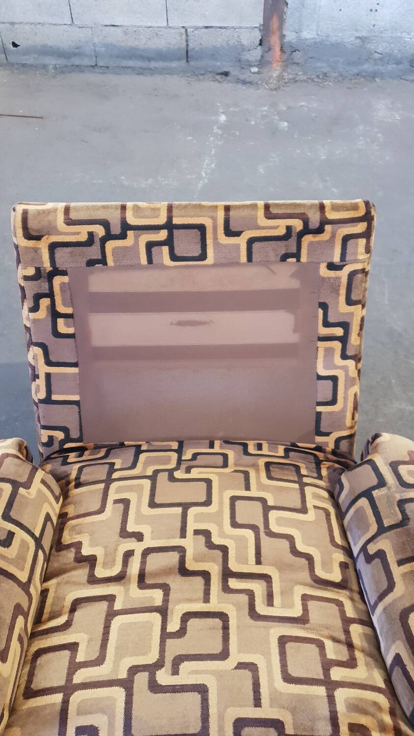 Paire de fauteuils en velours, 1970