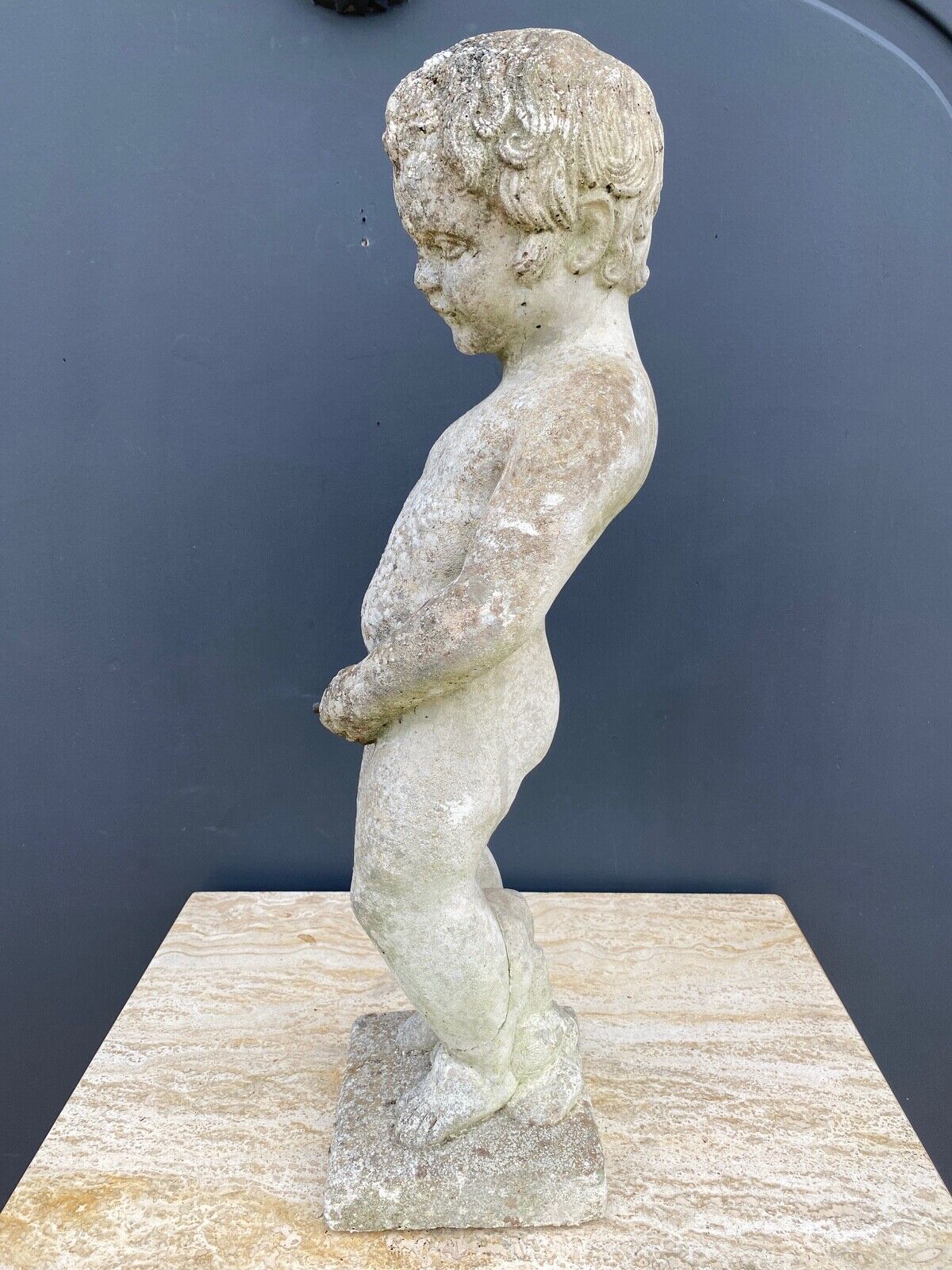 Manneken pis cement stone reconstituted outdoor garden statue
