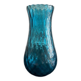 Vase en verre bleu 1960