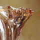 Vase en cristal Mikasa décor lierre parisien et lustre rosé