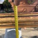 Large Louis-Philippe gilded mirror with gold leaf