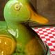 Terrine en barbotine canard vintage