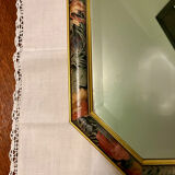 Vintage beveled mirror with floral frame