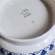 Badonviller Round Foot Dishes Blue Harlequin Patterns "Marie"