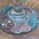 Enamelled glass footed bowl signed LEG for LEGRAS